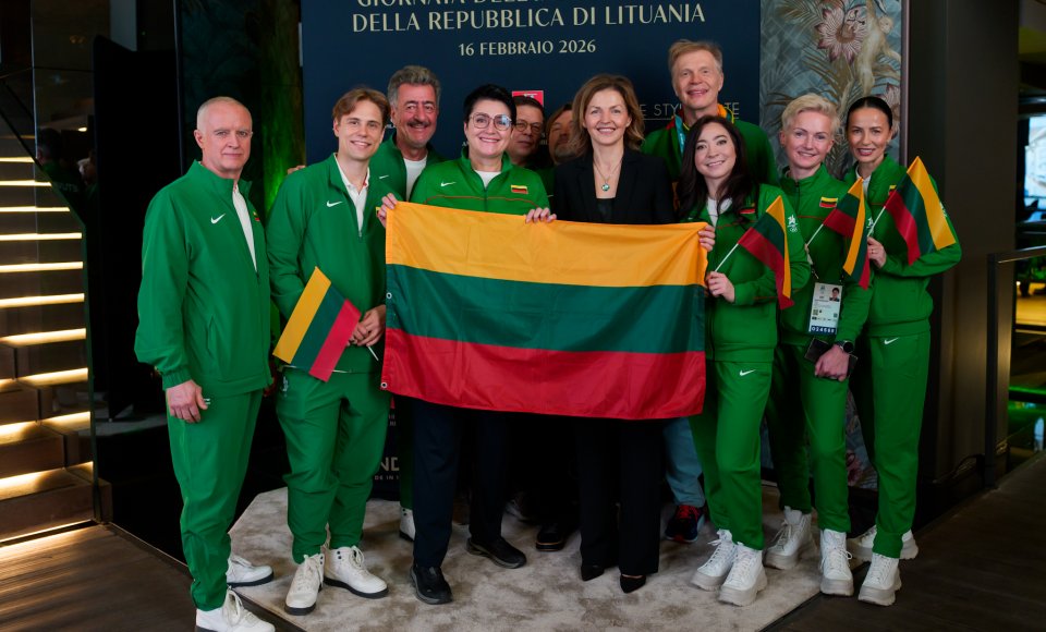 Milano-Kortinos Olimpinių Žaidynių paraštėse iškilmingai paminėta Vasario 16-oji