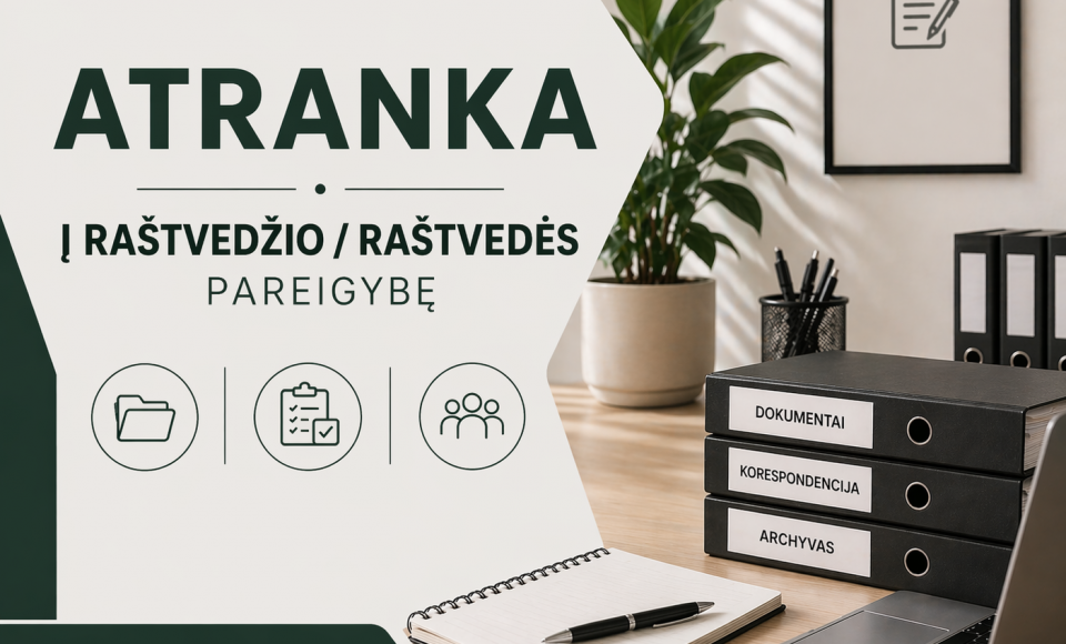 Lietuvos Respublikos ambasada Italijos Respublikoje skelbia atranką į raštvedžio/raštvedės pareigybę