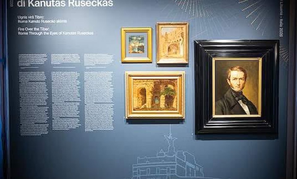 Romos Šv. Angelo pilyje inauguruota paroda „Ugnis virš Tibro: Roma Kanuto Rusecko akimis“